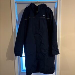 Lands' End Men's Dark Blue Winter Stadium Coat